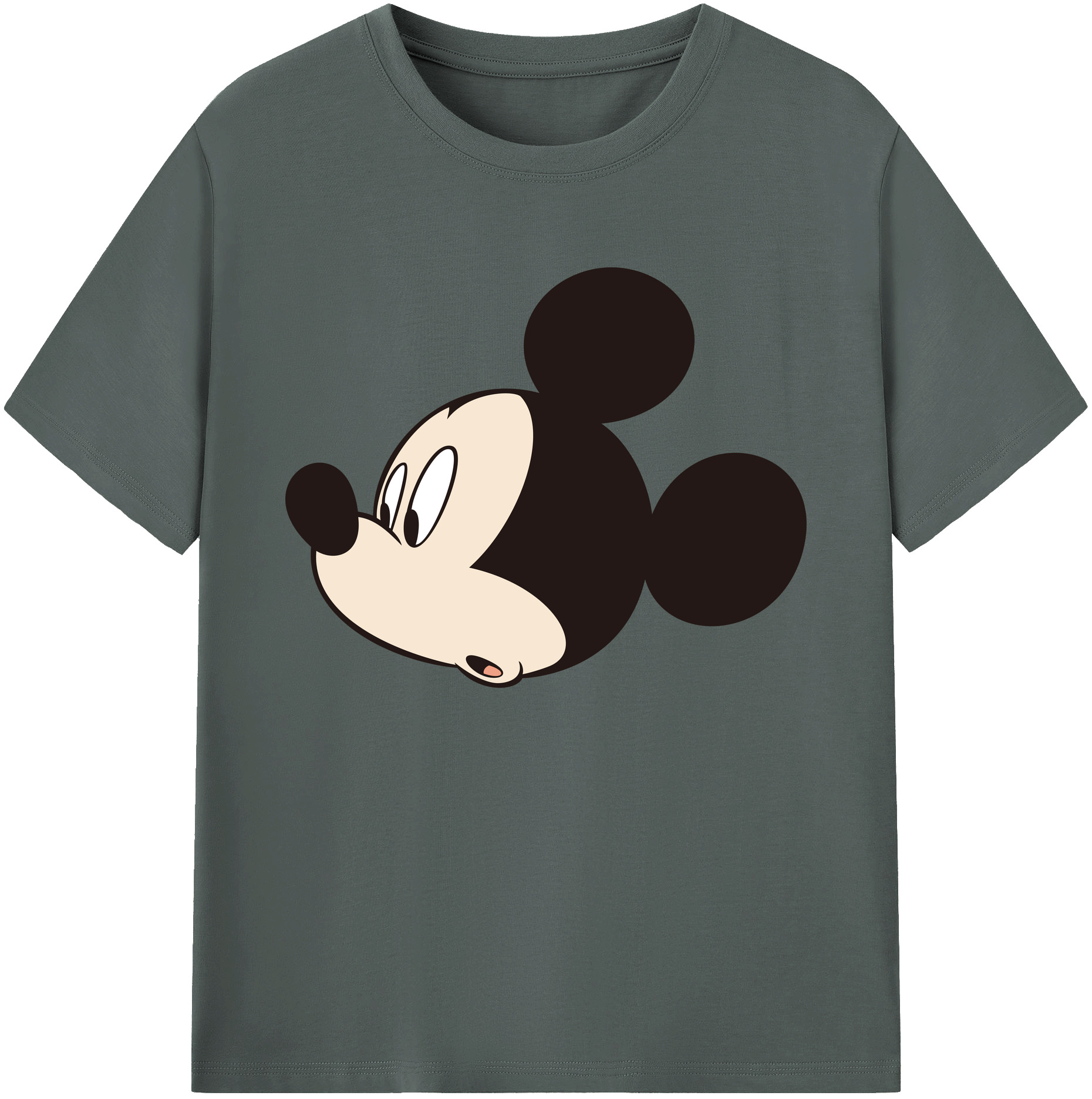 ミッキーマウス Mickey Mouse 綿100％ メンズ半袖Tシャツ｜肌触りやわらか＆通気性